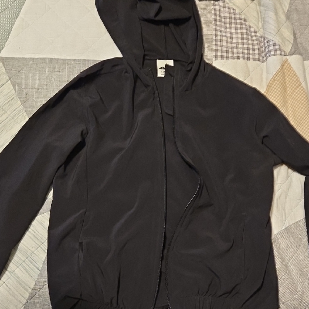 Avia Black Hooded Bomber Jacket